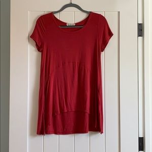 Red Short Sleeve Top